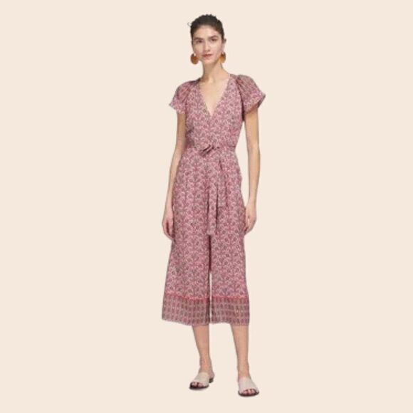 Whistles Pants - Whistles Alisha Red Floral Jumpsuit Size 12